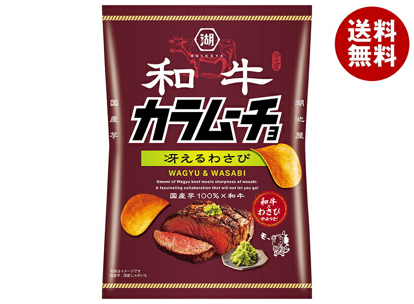 コイケヤ 和牛 カラムーチョ 冴えるわさび 53g×12個入｜ 送料無料 お菓子 スナック菓子 からむーちょ ワサビ