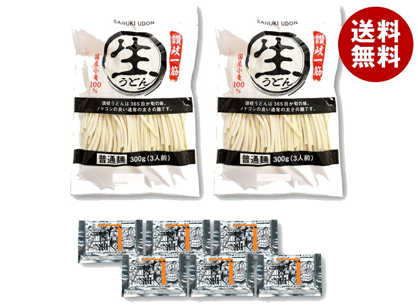 築地ばんや 讃岐のうどん 普通麺 だし醤油付 6食(300g×2)×1個入 メーカー 問屋直送｜ 送料無料 うどん 生 袋麺 6食分 さぬき 讃岐 なまうどん 普通麺 だし醤油 つゆ付き 国産小麦
