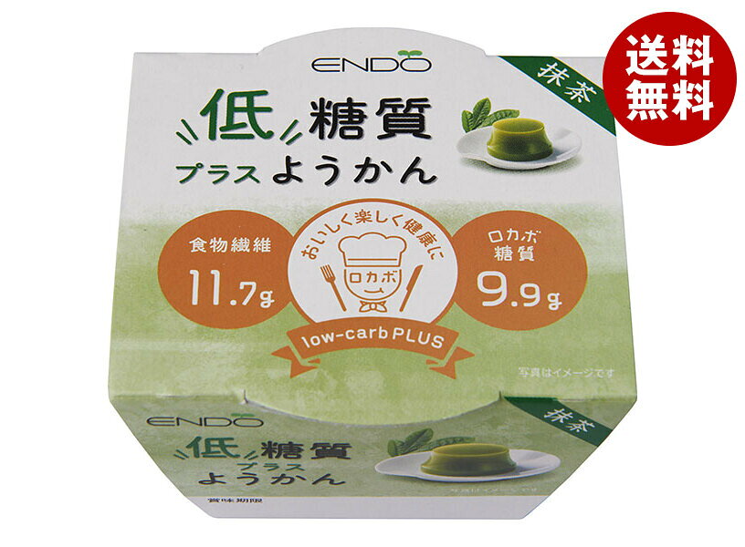 遠藤製餡 低糖質プラスようかん 抹茶 90g×24(6×4)個入｜ 送料無料 低糖質 抹茶 和菓子 ようかん 羊羹 菓子