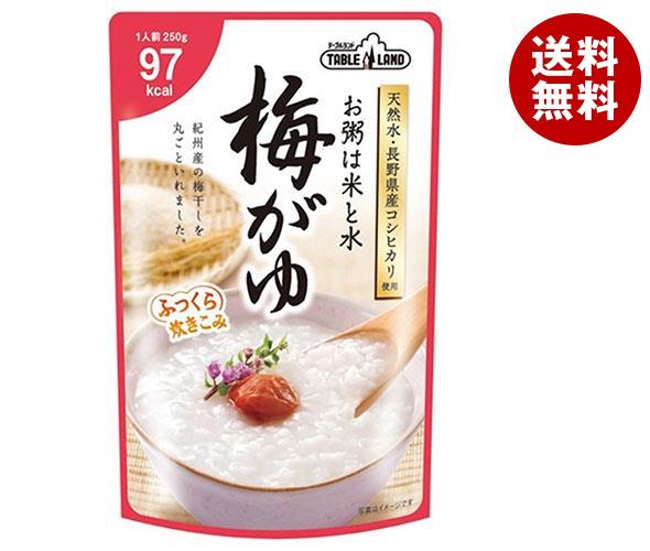 丸善食品工業 テーブルランド 梅がゆ 250gパウチ×24(12×2)袋入×(2ケース)｜ 送料無料 レトルトご飯 国産 おかゆ お粥 レトルト 梅粥 梅 うめ