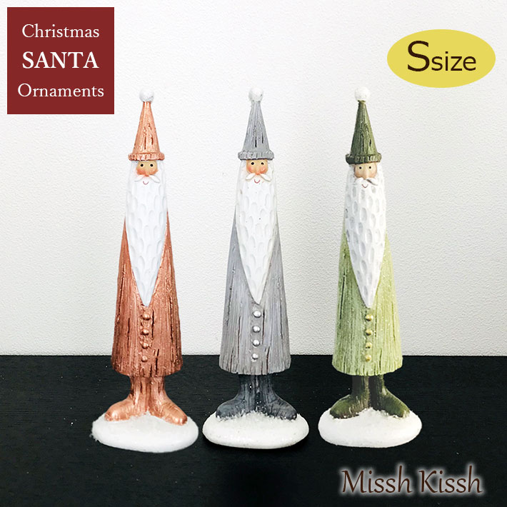 【スーパーセール期間限定早割り30％OFF】 オーナメント オブジェ クリスマス サンタクロース Pencil Santa Sサイズ Christmas Santa Ornaments Xmas