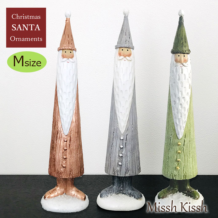 【スーパーセール期間限定早割り30％OFF】 オーナメント オブジェ クリスマス サンタクロース Pencil Santa Mサイズ Christmas Santa Ornaments Xmas