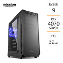 ゲーミングPC Ryzen9 5950X RTX4070SUPER メモリ32GB SSD1TB B550 サイドフロー空冷 デスクトップ(2)