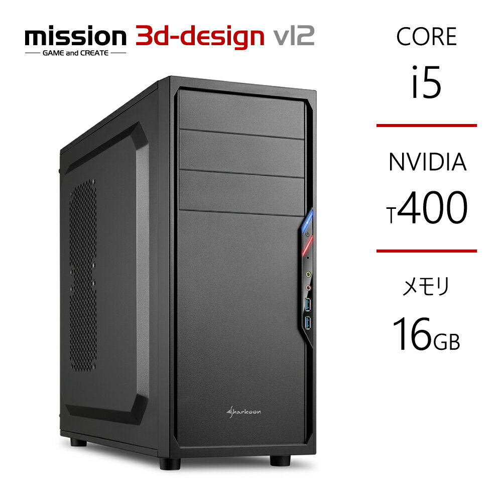ワークステーション Core i5-12400F NVIDIA T400 メモリ16GB SSD500GB B760 Quadro後継