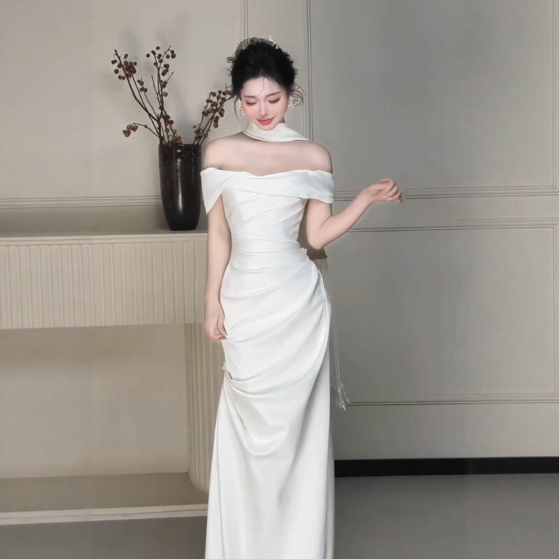 ウェディングドレス マーメイドドレス ロングトレーン ワンピース 前撮り 後撮り フォトウェディング 披露宴 二次会 白 結婚式 ウエディングドレス 二次会 半袖 フォトウェディング 小さいサイズ 大きいサイズ セミオーダー