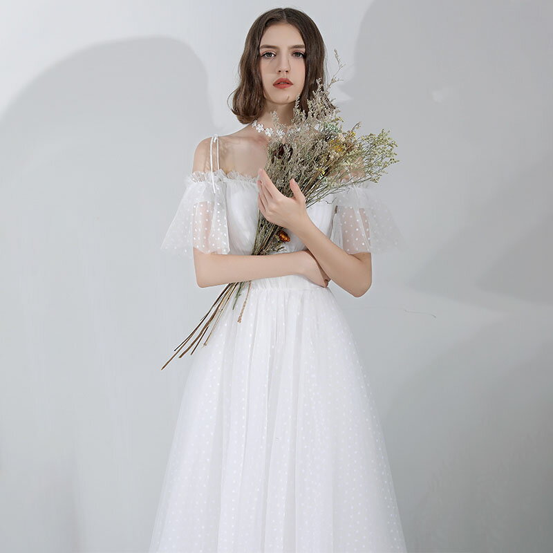 花嫁 Aラインドレス ウエディングドレス 海外旅行 小きいサイズ Wedding dress ウェデイングドレス 二次会 Aライン 結婚式 新婚旅行 レディース ロングドレス 挙式