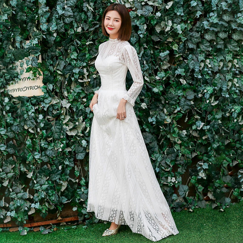 ウエディングドレス Aラインドレス 長袖 Wedding dress 花嫁 ウェデイングドレス 二次会 ブライダル ロングドレス 結婚式 レディース ロングドレス 挙式 袖あり フォーマルドレス