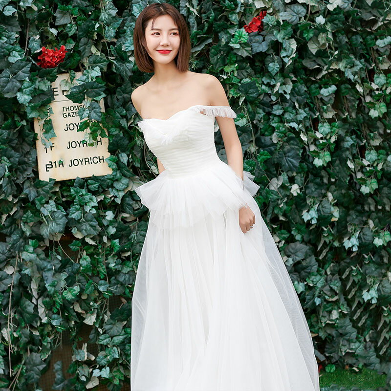 海外旅行 撮影 キャミソールドレス ウエディングドレス Aラインドレス Wedding dress 花嫁 ウェデイングドレス 二次会 シンプル ブライダル ロングドレス 結婚式 レディース ロングドレス 挙式 新婚旅行