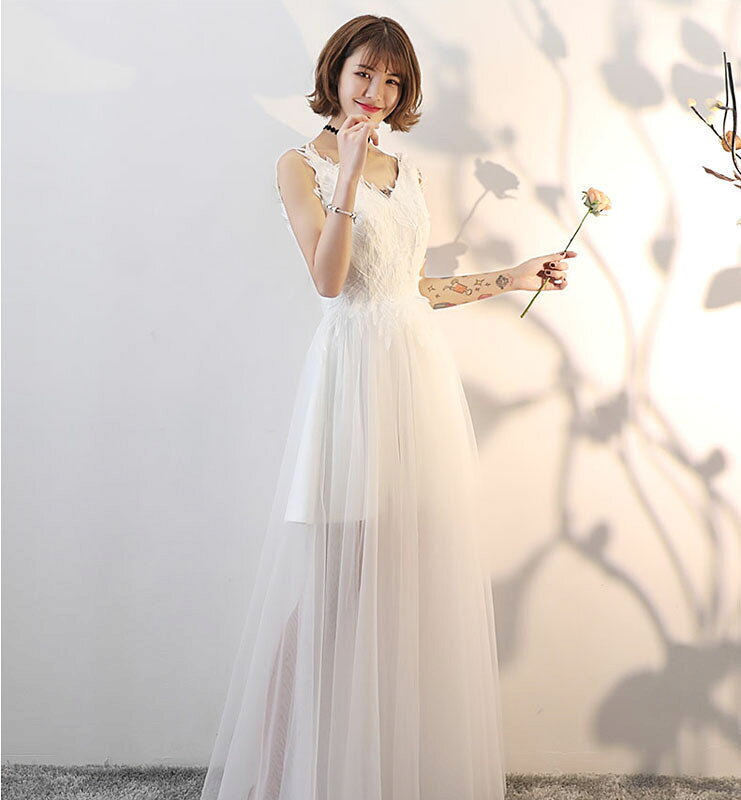 海外旅行 ロングドレス ウエディングドレス Aラインドレス 挙式 Wedding dress 花嫁 レディース ウェデイングドレス 二次会 結婚式 フォーマルドレス 新婚旅行