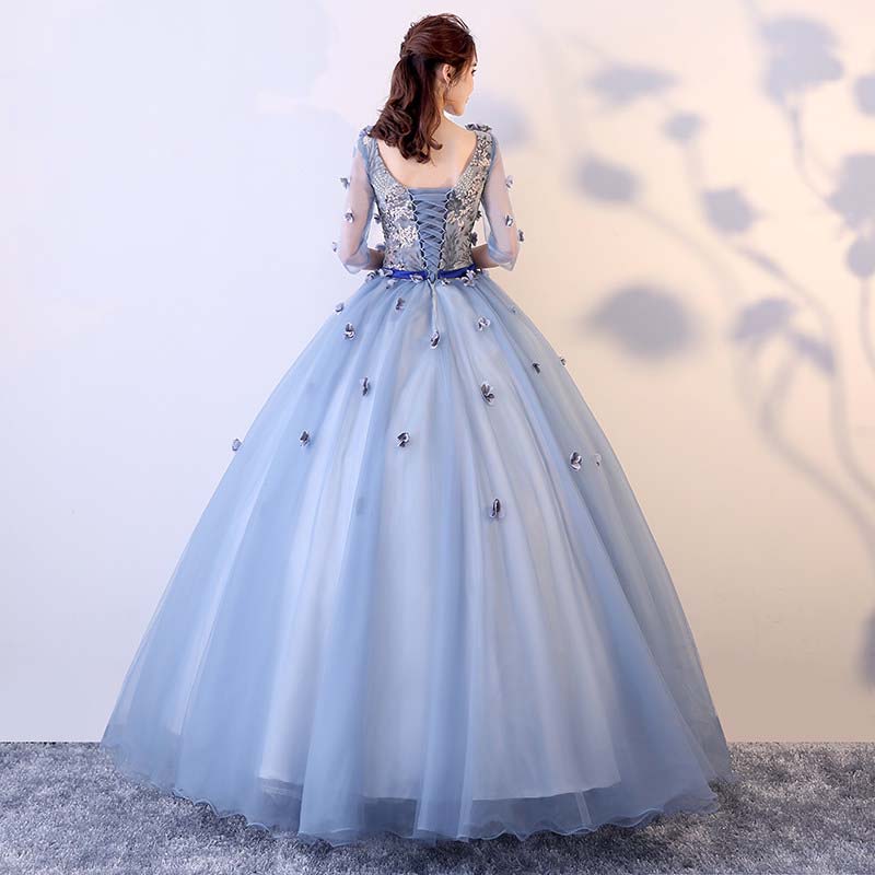 カラードレス ステージ 衣装 ロングスリーブ 演奏会用ドレス ロングドレス 上品 プ...