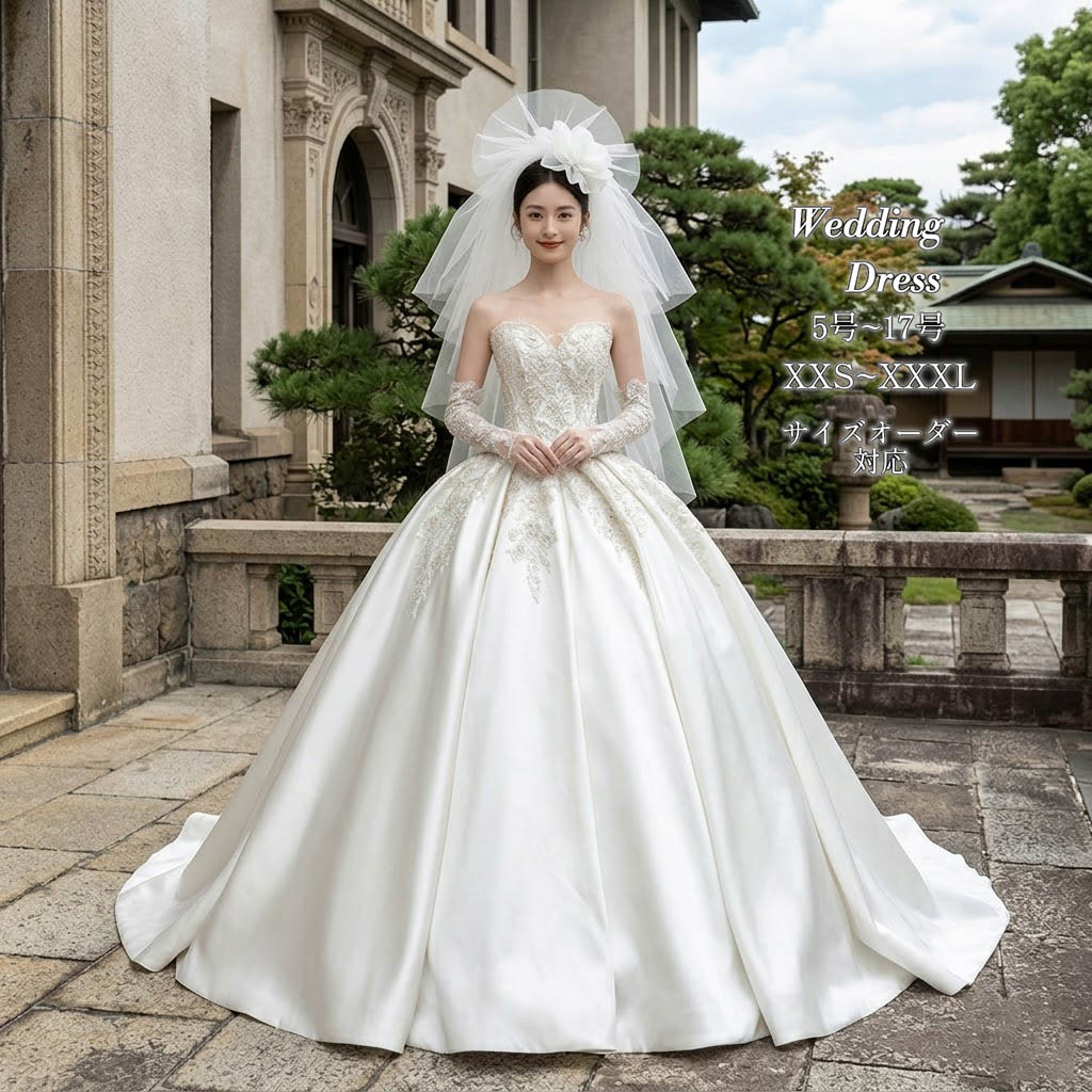 ウェディングドレスプリンセスライン...