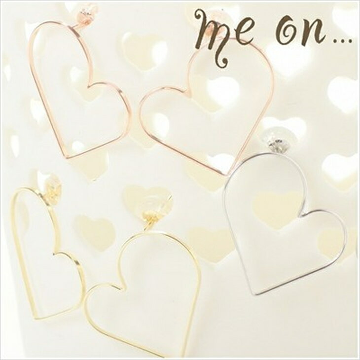 樂天商城 - 【メール便送料無料/代引き不可】■me on...■選べる地金♪K14ゴールドオープンハートモチーフピアス【ad5419】