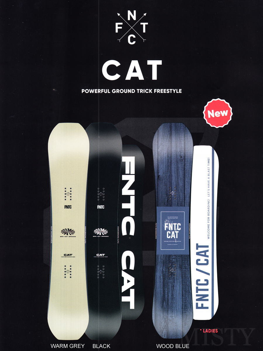 【早期予約】22-23 FNTC CAT (エフエヌティーシー) 139cm 143cm -Ladies Model- / 早期予約割引10%OFF / チューンナップ、ソールカバー、ケーブルロック付き (グラトリ スノーボード 板 ダブルキャンバー) 【送料無料】【代引手数料無料】【日本正規品】