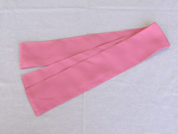 日本製　ポリ100％　子供用ゆかた帯　8×160cm　ピンク