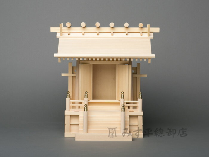 神明宮 長押 5寸(板屋根、柾、唐戸) 神棚 モダン デザイン シンプル 高級神棚 お宮 御宮 木曽桧 日本製 国産 職人手作り