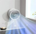 USB充電式扇風機 サーキュレーター コードレス 壁掛け 卓上 ライト付き 角度調整 120°首振り 4段階風量調節 2色選べる 呼吸ランプ付き 壁掛け コード...
