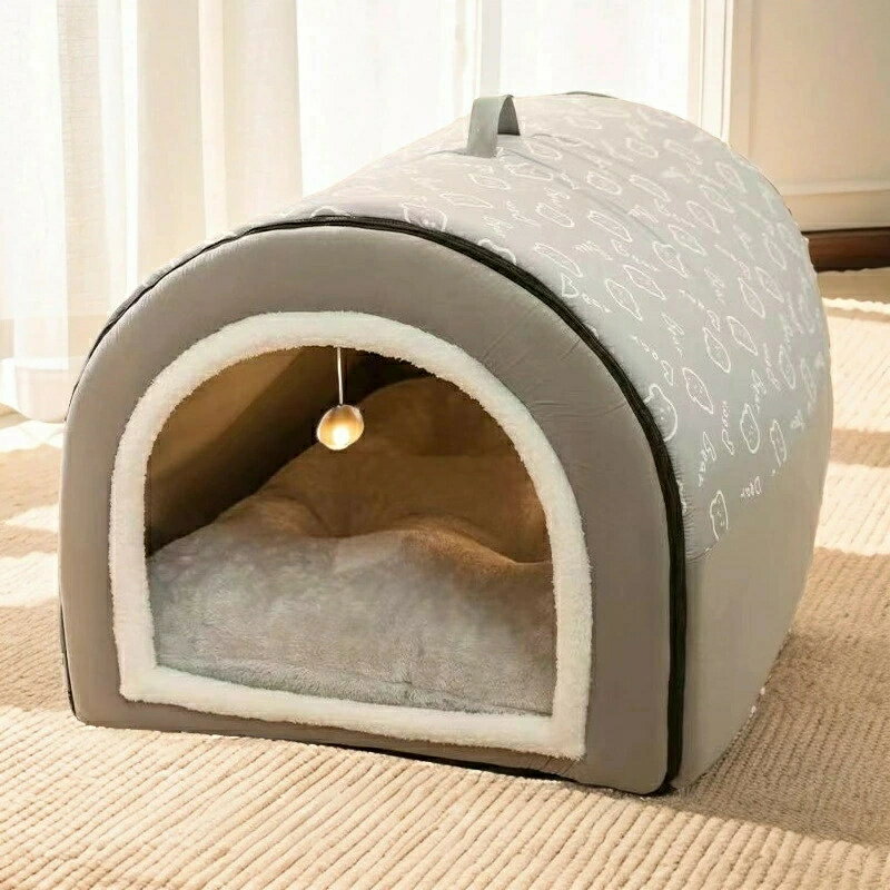犬ベット 犬小屋 ペットハウス 冬用 大きい 保温防寒 室内用 ドーム型 猫ベッド 柔らか 暖かい 洗える 滑り止め 小?大型犬 おしゃれ 折り畳み可能 取り外して