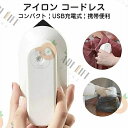 スチームアイロン コードレス ミニアイロン ハンディースチーマー 衣類スチーマー USB充電 しわ取り シワ伸ばし 3段階調整 ハンディアイロン パワフルスチーム 持ち運び簡単 コンパクト おしゃれ 家庭用 出張 旅行 送料無料