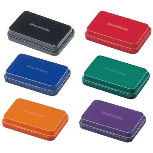 【ゆうパケット送料込み】 シヤチハタ スタンプ台 中形 普通紙用黒 赤 藍 緑 朱色 紫 茶 牡丹 空 黄