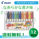【ゆうパケットで送料無料】パイロット ゲルマーカー12色セット(ブリリアントカラー) とろける描き味の水性固形マーカー