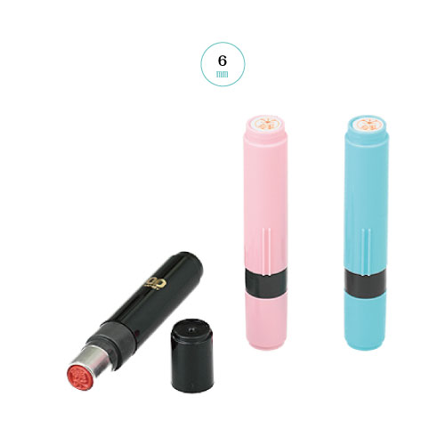 サンビー クイック6 ネーム印 ブラック/ピンク/ブルー