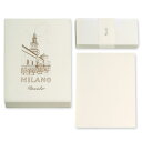 【Pineider】ピネイダー MILANO 50枚の紙と50枚の封筒のレターセット ホワイト 送料無料 ラッピング無料Box of 50 cards + 50 envelopes A4 21×30