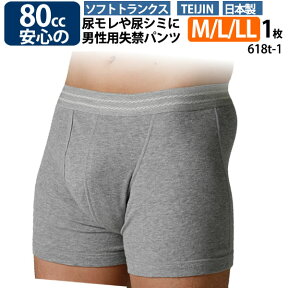 男性用失禁パンツ 尿漏れパンツ / ウェルドライ （吸水量80cc）【M/L/LL】【尿漏れ 尿漏れパンツ / 失禁 男性用失禁パンツ / ソフトトランクス】【敬老の日プレゼント贈り物】【重失禁】【M618T】【smtb-k】【w1】【RCP】ボクサー型