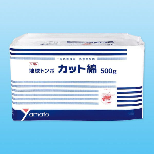 Rakuten - 地球トンボ　カット綿（500g） 地球トンボ カット綿 500g コットンカット綿 衛生管理 日常使い 一般ケア 便利なカット綿 パッケージ入り 肌に優しい 多用途カット綿