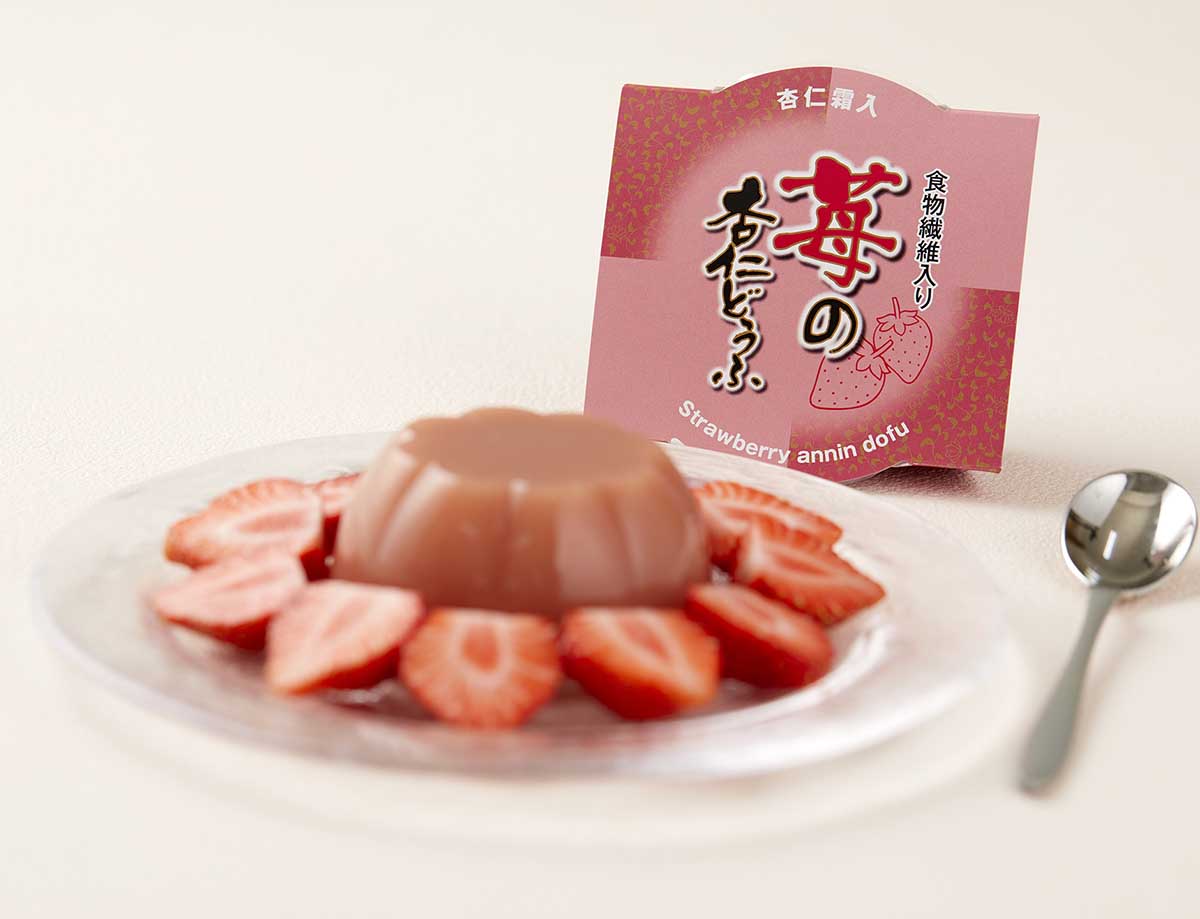 苺の杏仁どうふ（105g） 苺 杏仁 豆腐 デザート 低カロリー おやつ 健康的 甘さ控えめ フルーツ風味 冷やして食べる