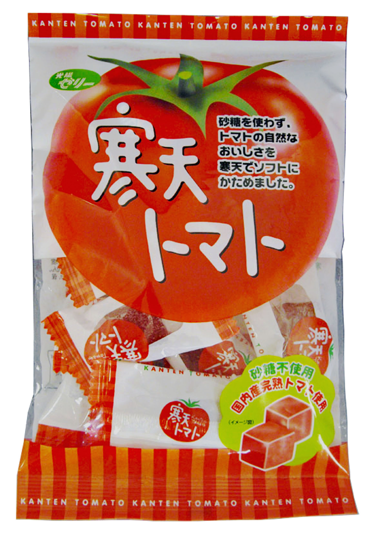 光陽製菓（株）の光陽寒天トマト（110g）は、日本の完熟トマトと沖縄の塩を使用したゼリーです。砂糖を使用せず、香料と着色料も使用していません。そのままおやつやデザートとしてお召し上がりいただけます。冷蔵庫で冷やすと、さっぱりとした味わいが強まります。日本の完熟トマト、沖縄の塩、寒天を使用しています。光陽製菓（株）の光陽寒天トマト（110g）は、日本の完熟トマトと沖縄の塩を使用したゼリーです。砂糖を使用せず、香料と着色料も使用していません。そのままおやつやデザートとしてお召し上がりいただけます。冷蔵庫で冷やすと、さっぱりとした味わいが強まります。日本の完熟トマト、沖縄の塩、寒天を使用しています。