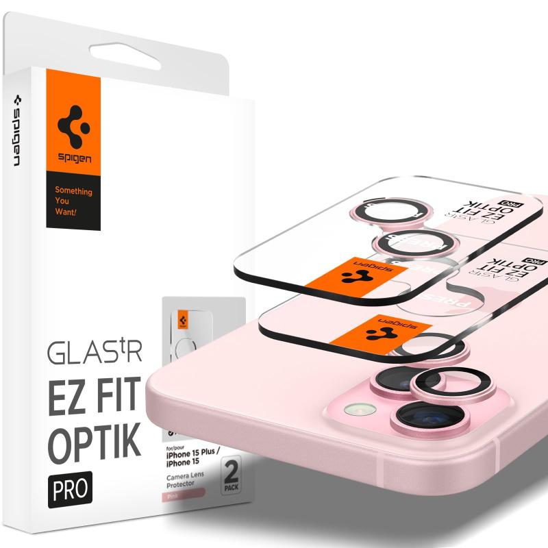 Spigen Glas tR EZ Fit Optik Pro iPhone 15/15 Plus/14/14 Plus p JtB