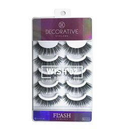 デコラティブ・アイズ つけまつげ DECORATIVE EYES(デコラティブアイズ) DECORATIVE EYELASH デコラティブアイラッシュ つけまつげ 上まつげ用 FLASHシリーズ WISH ウィッシュ02 SE49059 5ペア (x 1)