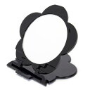 マリークヮント 手鏡・ハンドミラー マリークワント MARY QUANT マリーズコンパクトミラー メイクアップ 卓上ミラー 鏡 折り畳み デイジー ブラック 1個 (x 1)