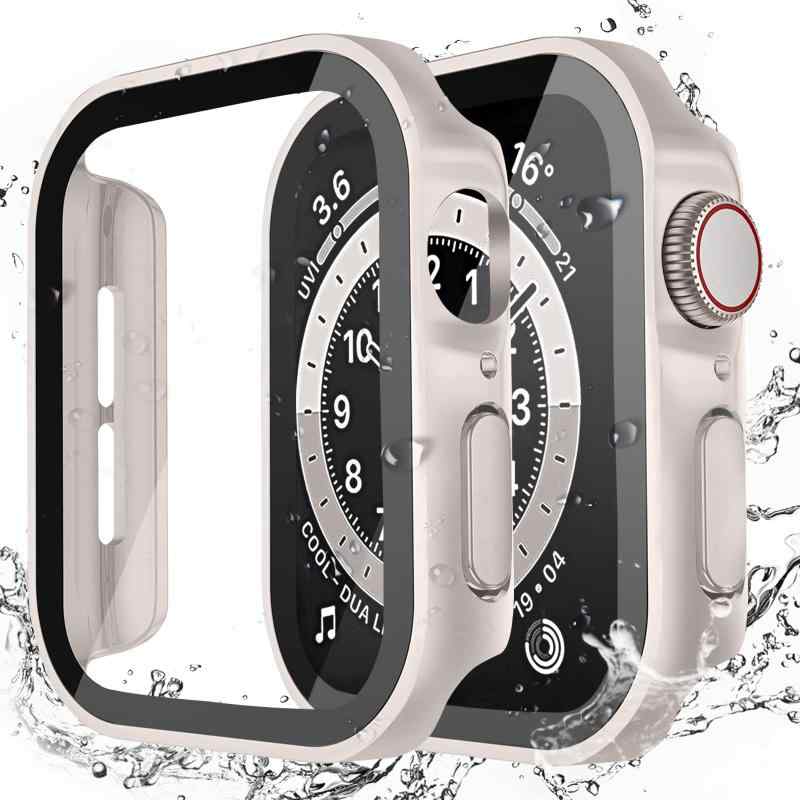 LISAMER Ή Apple Watch P[X Series 9/8/SE/7/6/5/4 45mm 44mm 41mm 40mm AbvEHb`p P[X h ̌^ VfUC 3DpGbW ^ PC+KXf ߗ Ή Apple Watch Jo[ Sʕی 