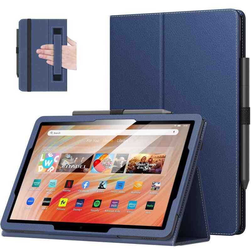 MoKo Fire HD 10 P[X 11 2021 Fire HD 10/10PluspیJo[ I[gX[vΉ X^hP[X y ^ h~ X}[gP[X Black