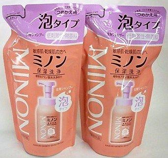 ［2個セット］ミノン全身シャンプー泡タイプ 詰替 400mL入り×2個