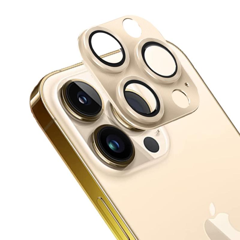 iPhone 14 Pro/iPhone 14 Pro Max用カメラフィルム レンズ保護フィルム アルミ合金一体製 鎧のパターン仕様 Apapeya一体感レンズカバー 14proレンズ保護ケース 9H硬度保護性高い キズ防止 AR高…