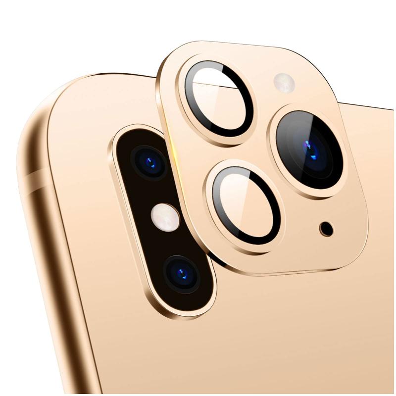 iPhone XR/X/XS/XS MAX用カメラレンズプロテクターiPhone 11/11 Pro/11 Pro Maxに変換、Ranmsy超薄型クリア強化ガラスリアカメラレンズカバー、軽量スクラッチ耐性カメラ保護シールドキャップをアップグ