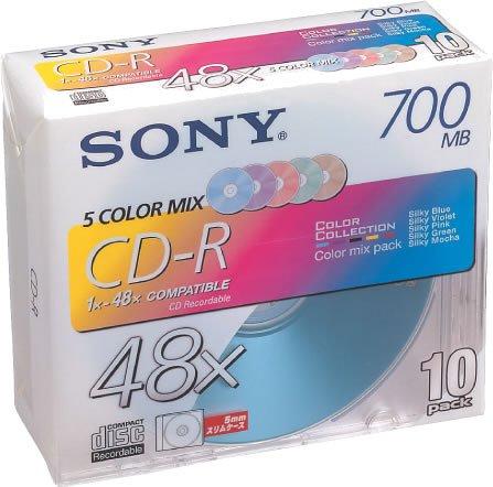 SONY 10CDQ80FX CD-Rメディア シルキーレーベル 10枚・5mmケース