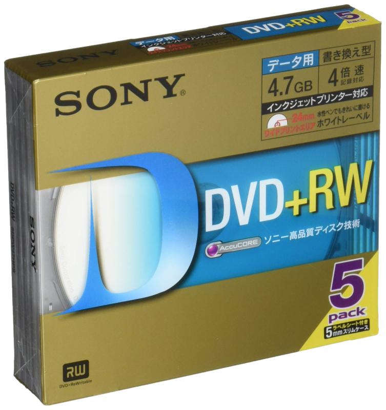 ソニー データ用DVD+RW 4倍速 5mmケー