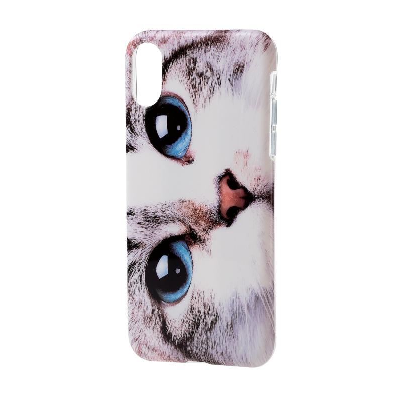 쥳 iPhone X  С ե TPUǺ animal eye ˥ޥ Хȥ PM-A17XUCAT01