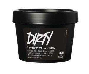 LUSH ラッシュ Dirty ダーティ シェービングクリーム 自然派化粧品 敏感肌 にも カミソリ負けから守る オーツミルク 髭 メンズ 天然成分 シアバター シェービングフォーム