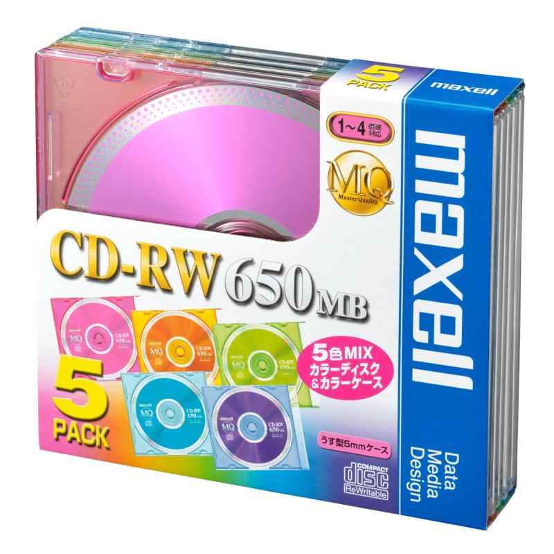 maxell f[^p CD-RW 650MB 4{Ή J[MIX 5 5mmP[X CDRW74MIX.1P5S