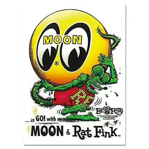 [ACY MOONEYES Rat Fink bgtBN R{ Sticker XebJ[ Rat Fink x MOON AC{[ [DM232]