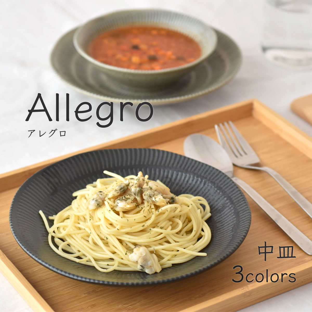 【300円OFFクーポン】Allegro 中皿 ブラ