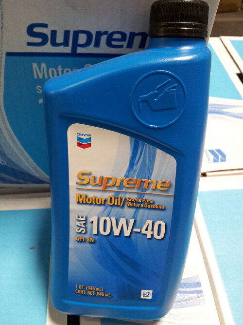 【Chevron】Supreme　oil（10W-40）シェブロン　エンジンオイル（カー用品）946ml×12本