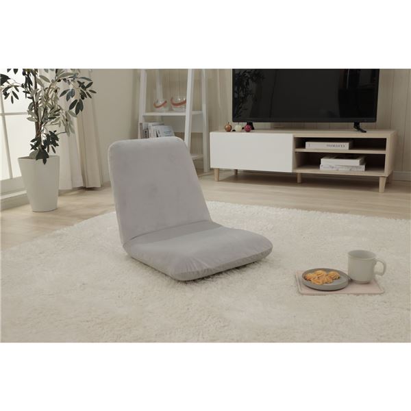 大人かわいい座椅子(ベロア生地) Mサイズ グレー代引NG