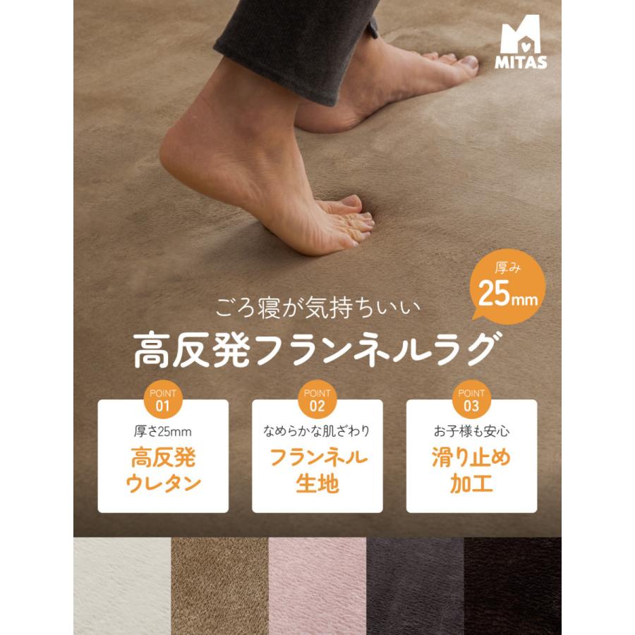 即納 ラグマット 厚手 洗える ごろ寝が気持ち...の紹介画像2