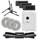 エコバックス DEEBOT X2 OMNI 用 モップ、サイドブラシ、フィルター、ゴミパック、メインブラシ(カーペット用) 互換交換パーツ11点セット 互換品