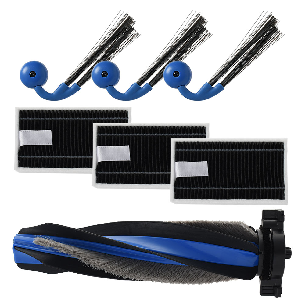 樂天商城 - エコバックス T90 OMNI / T90 PRO OMNI用 交換パーツ7点セット（サイドブラシ×3、抗菌フィルター×3、絡み防止メインブラシ×1） 互換品